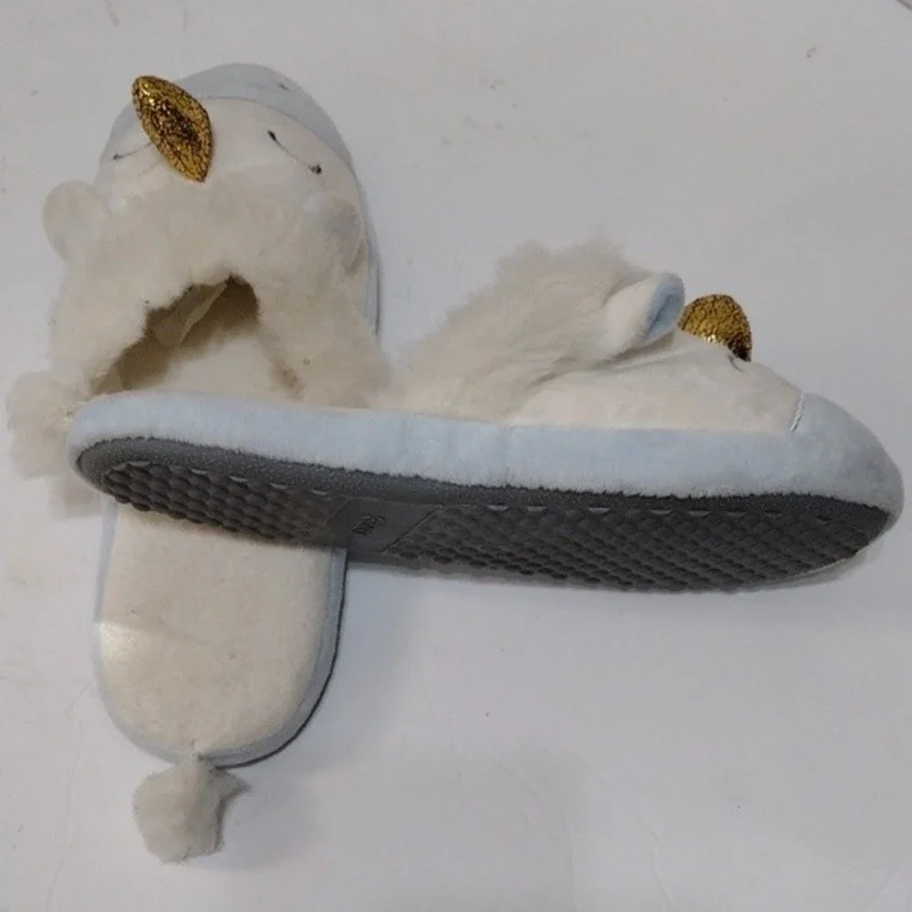 Unicorn Plush Bedroom Slippers Size 6